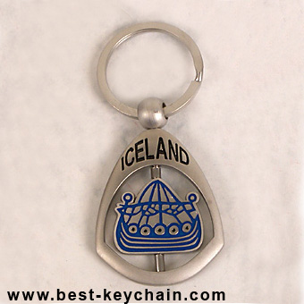 souvenir iceland gift metal viking ship keychain