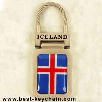 souvenir incelandic flag metal iceland keychain