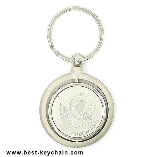 souvenir gifts spinning metal london keychain