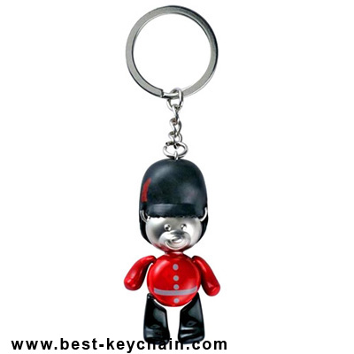 Royal gifts guard teddy bear metal keychain