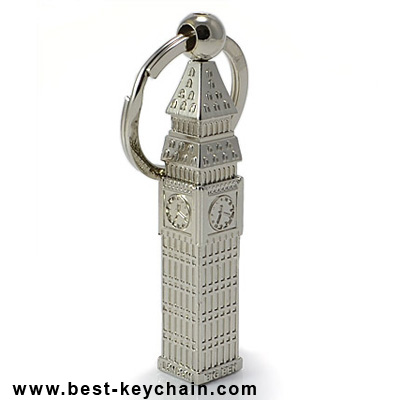 silver souvenir big ben metal london key chain