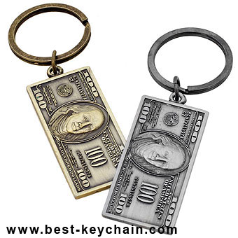 Souvenir $100 hundred usd metal keychain