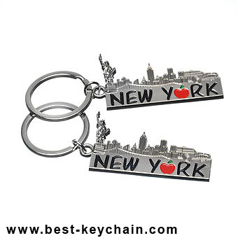 souvenir new york gift metal big apple keychain