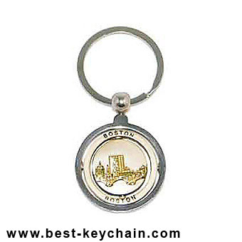 souvenir boston metal spinner keychain usa gift