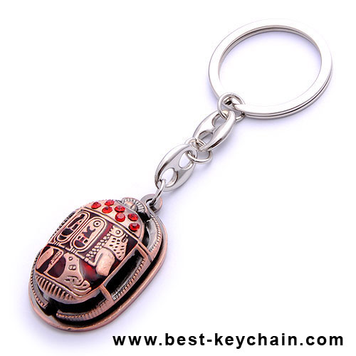 3D souvenir metal egypt dung beetle keychain