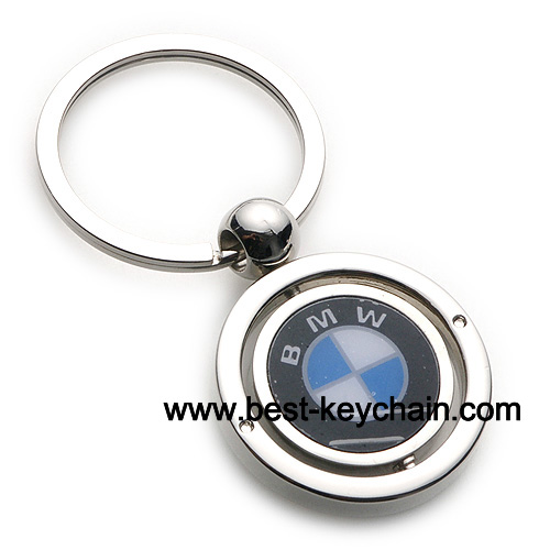 BMW auto metal key ring spinner logo