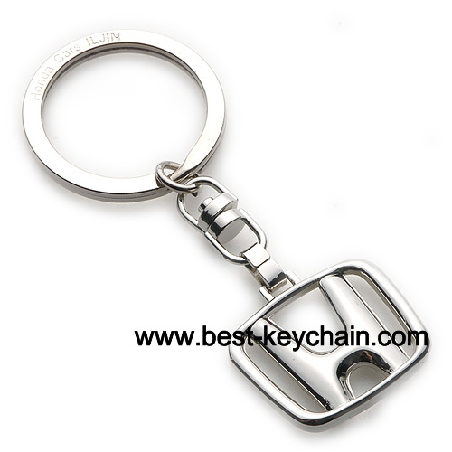 honda logo shape metal key chain auto car