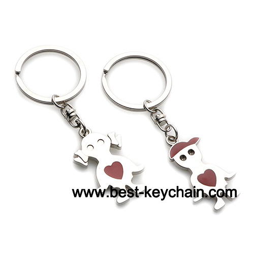 cartoon couple metal keyring key ring