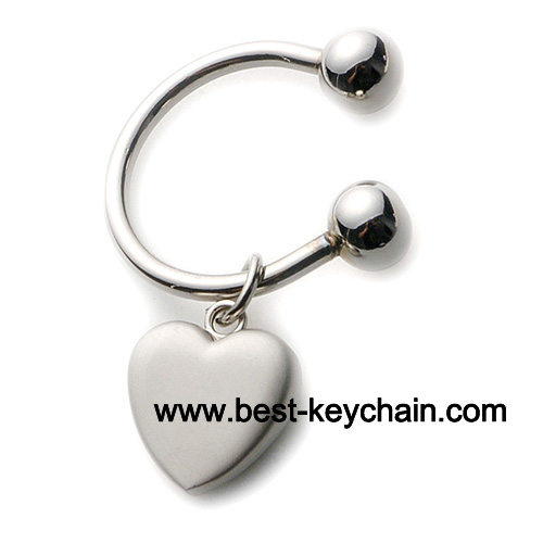 metal heart shape keyring keychain