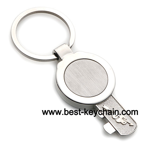 promotion metal key shape keychain keyholder