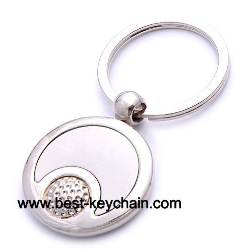 promotion metal key chain with golf logo