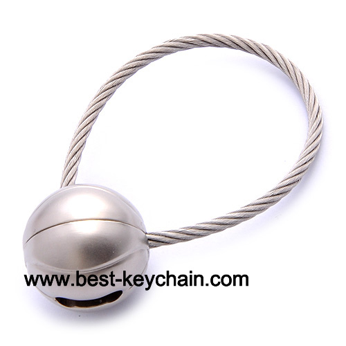 metal ball keychain promotion strap key chain