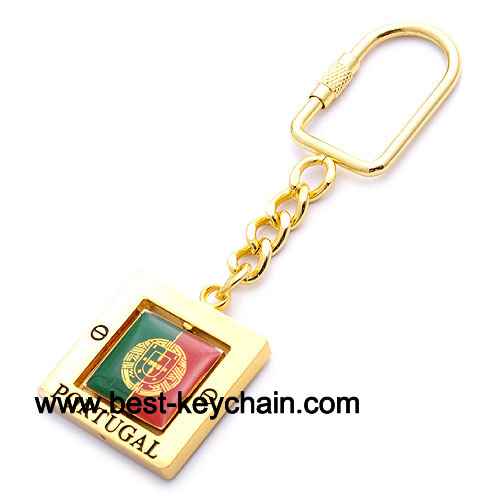 gold souvenir portugal metal key ring