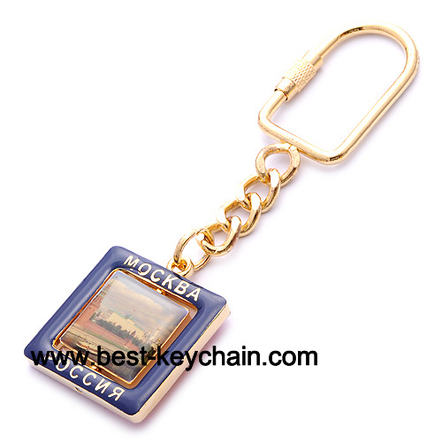 souvenir metal gold mockba key ring