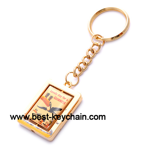 metal guinness key chain rose gold color