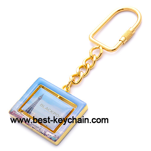 souvenir metal gold blackpool key chain