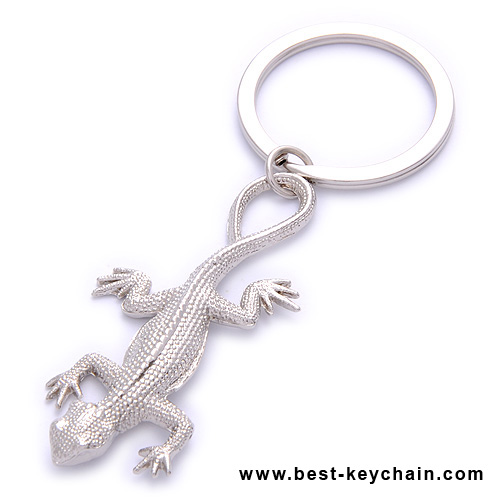 3D lizard keychain metal