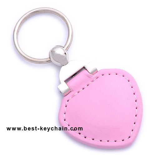 LEATHER KEYCHAIN PINK COLOR