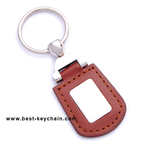 BROWN COLOR PU KEYCHAINS