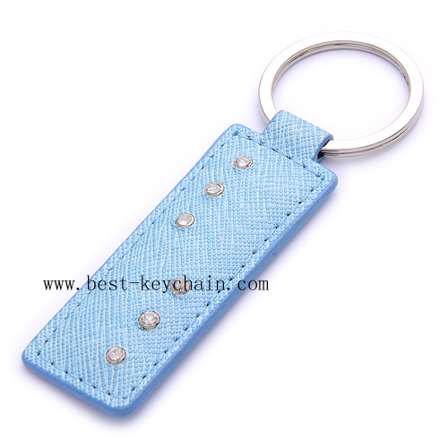 PU CHECK LEATHER KEY CHAINS