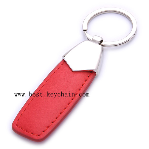 RED COLOR PU LEATHER KEYCHAINS