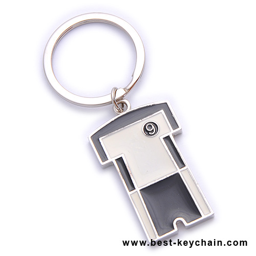 football t-shirt keychains metal promotion
