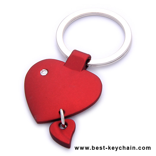 heart shape keychain metal
