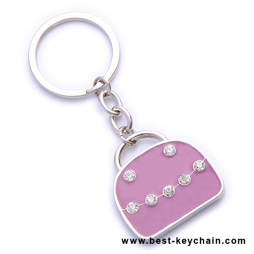 metal bag shape keychain color fill ome