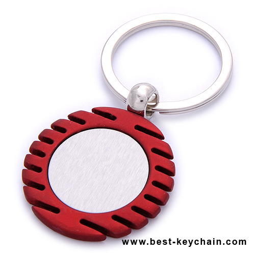 red color metal keychains
