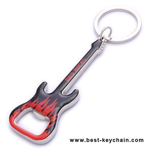 souvenir bottle opener guitar keychain