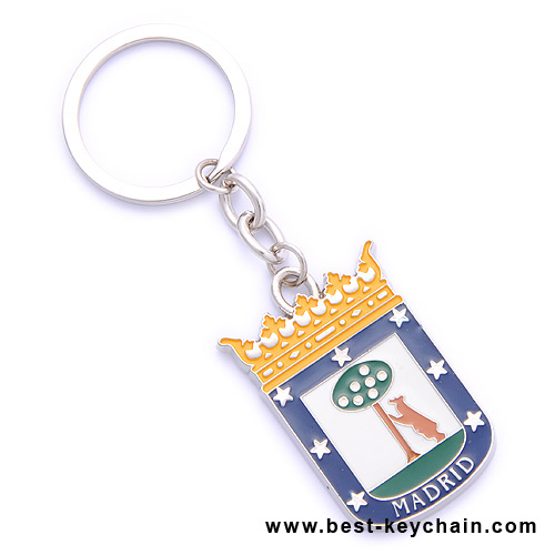 souvenir madrid metal keychain spain espana