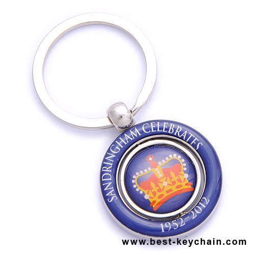 spinning epoxy keychain metal gifts