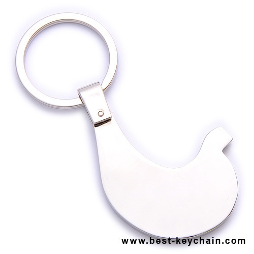 stomach shape metal keychain