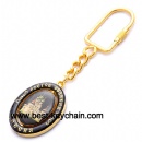 souvenir epoxy logo spinner metal keychain